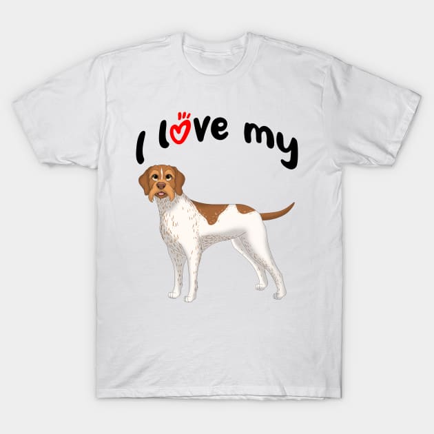 I Love My German Wirehaired Pointer Dog T-Shirt by millersye